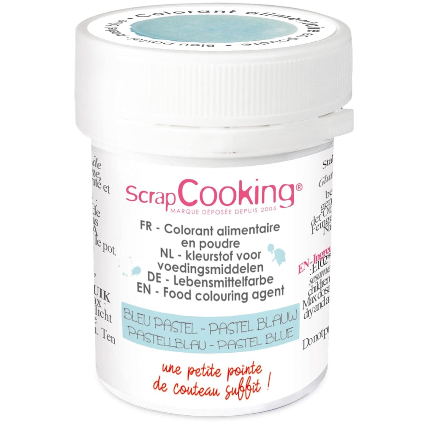 Scrapcooking, pulvermadfarve, pastelblå, 5 gram Naty Shop