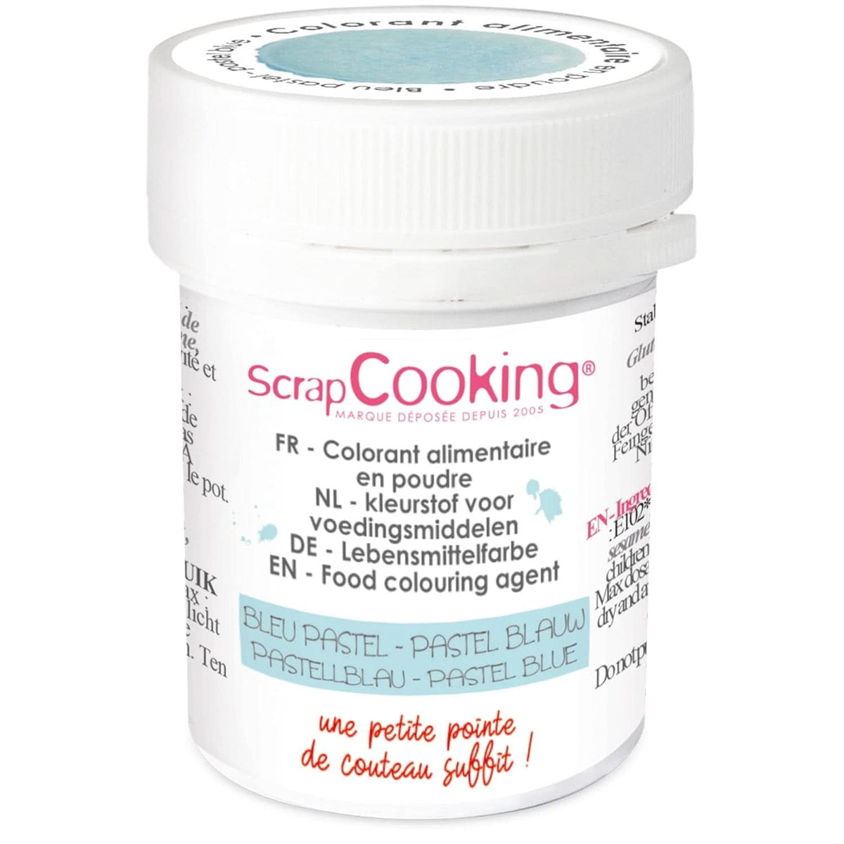 Scrapcooking, pulvermadfarve, pastelblå, 5 gram Naty Shop
