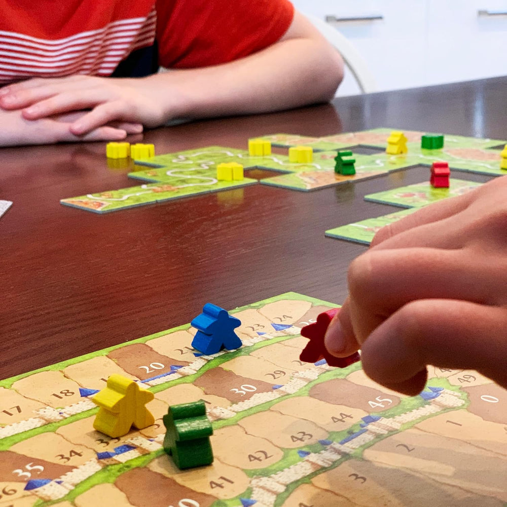 Hans im Glück, UNbox Now, Carcassonne V3.0, Kernespil, Familiespil, Årets spil 2001, 2-5 spillere, 7 år og ældre, 35 minutters spilletid, tysk