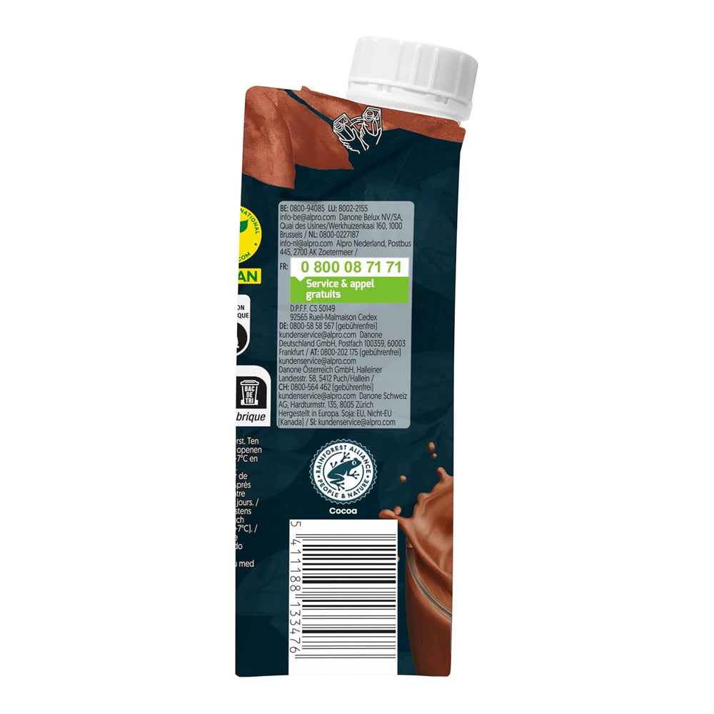 Alpro Proteindrink Schokoladengeschmack – Vegan und milchfrei – Ohne Süßstoffe – Von Natur aus lactosefrei – Reich an Ballaststoffen, Calcium und Vitaminen – 15 x 250 ml – Haltbar