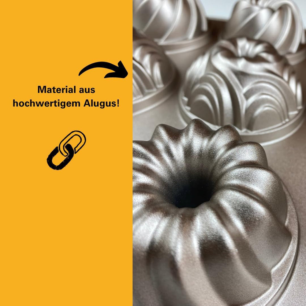 Birkmann, Contoura, Gugelhupfblech Violet, Backform Aus Aluguss, Mit Antihaftbeschichtung Und Rezept, 887077 Forme og bakker til bagning Naty Shop