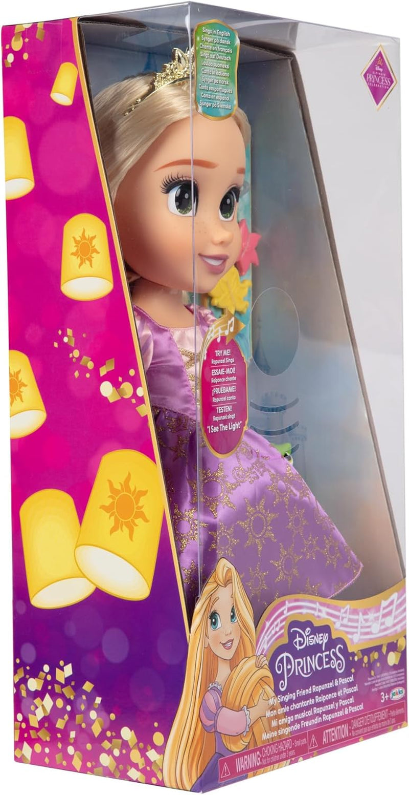 Disney Princess Singing Rapunzel Doll 35 Cm, Synger "I See the Light", Indeholder tilbehør for mere sjov, Perfekt til piger over 3 år, Purple Dolls Naty Shop