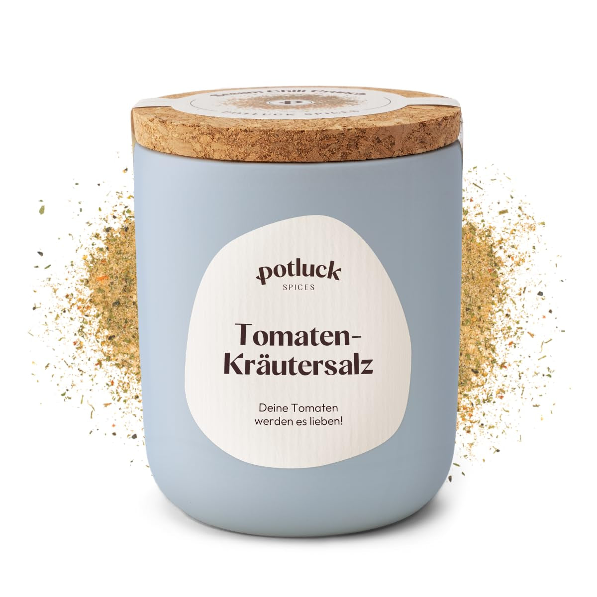 Potluck | Fleur de Sel håndgeschöpft | Meersalz im Keramiktopf | 80g | Vegansk, glutenfri og med naturlige ingredienser