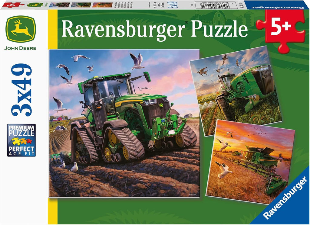Ravensburger puzzle pentru copii 05173 - John Deere în acțiune - 3X49 piese puzzle pentru copii cu vârsta de 5 ani și peste Puzzle Naty Shop Titlu implicit
