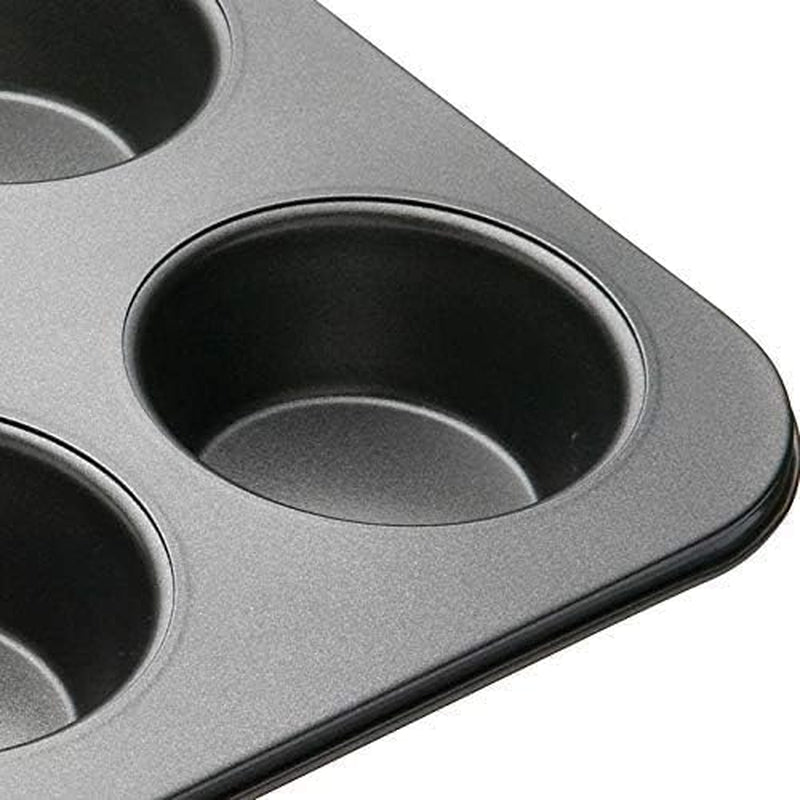 Masterclass Tiefes Muffinblech/Yorkshire Puddingform, 6-Loch-Form Mit PTFE-, PFOA- Und Bpa-Freier Antihaftbeschichtung, Robust 1 Mm Kohlenstoffstahl, Grau, 35 X 26 Cm Forme og bakker til bagning Naty Shop