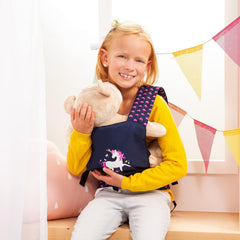 Bayer Design 62254AA Puppentrage EasyCarry, gepolstert, verstellbare Riemen, hinten und vorne tragbar, für Puppen und Plüschtiere