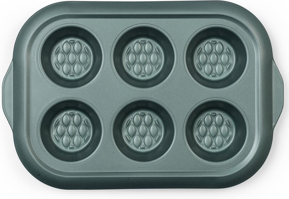 Progress BW09819G2EU7 Shimmer Kollektion, Runde Backform Aus Kohlenstoffstahl Mit Antihaftbeschichtung, Ideal Für Pies, Kuchen, Torten Und Quiches, 28 Cm, Grün Forme og bageplader Naty Shop 30Cm Muffin