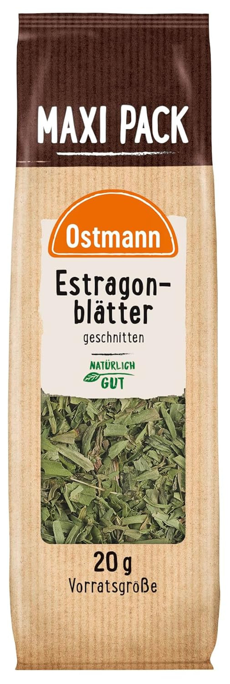 Ostmann Gewürze - Estragonblätter geschnitten | Zum Verfeinern von Salatsaucen, Gemüsegerichten og Remouladen | 20 g i pose
