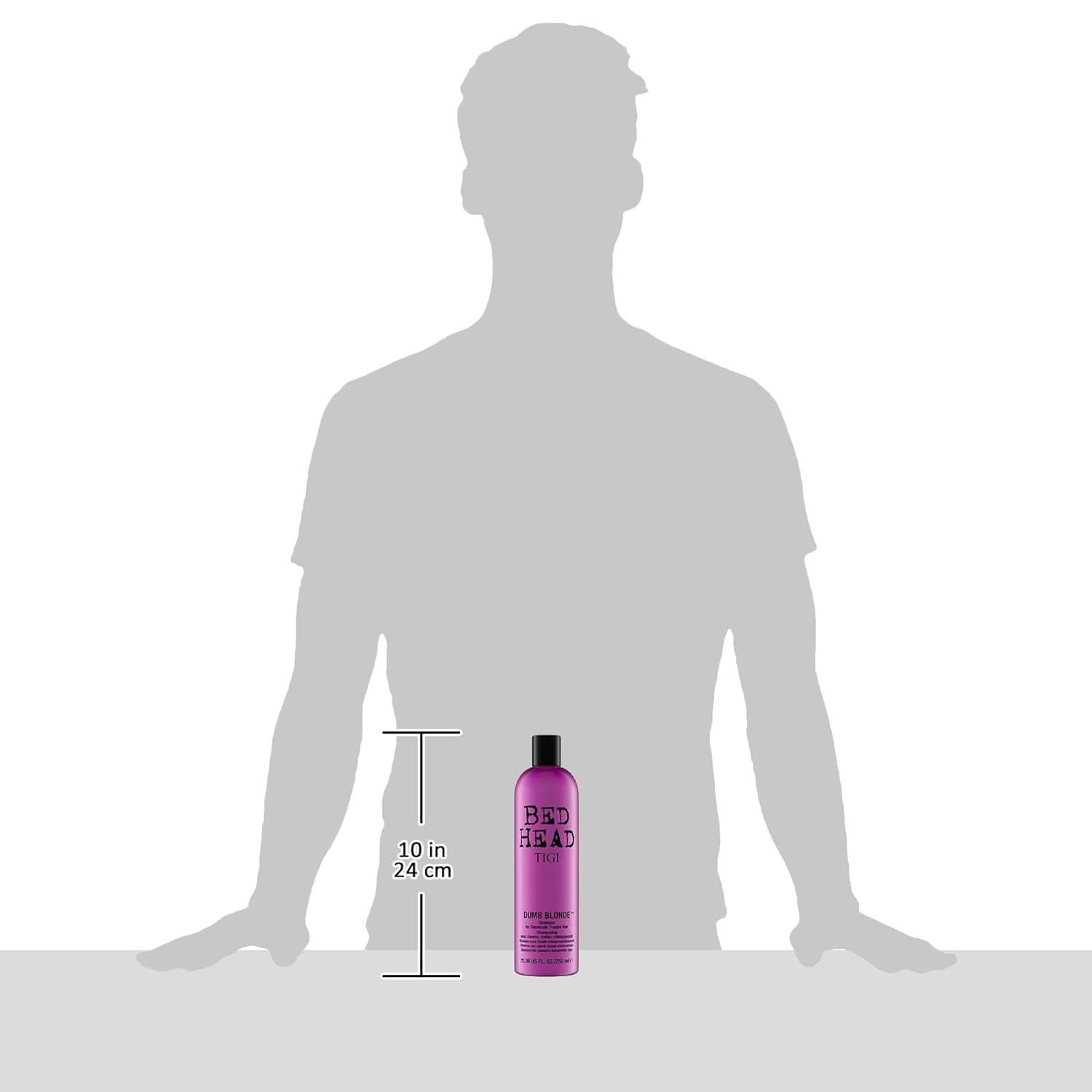 Sengehoved fra TIGI Dumb Blonde, shampoo til kemisk behandlet hår, 750 ml brusebad og bad Naty Shop