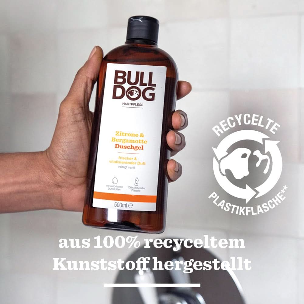 BULLDOG, Shower gel til mænd med citron og bergamot, 500 ml Brusebad og bad Naty Shop