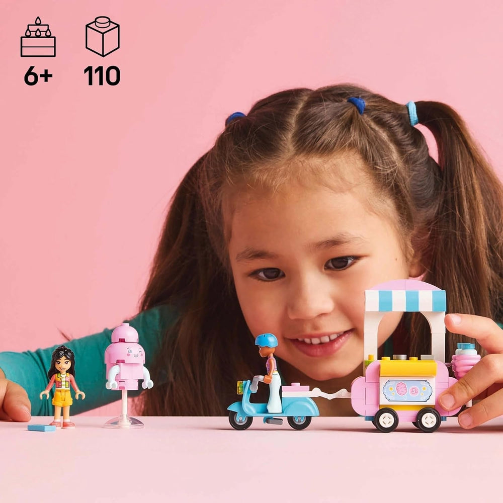 Suport pentru vată de zahăr LEGO Friends, set de joacă pentru jocuri de rol creative cu 2 minifigurine, suport mobil și accesorii, cadou pentru fete de la 6 ani, set de construcție cu mini păpuși 42643 Seturi de constructie Besuche den LEGO-Store