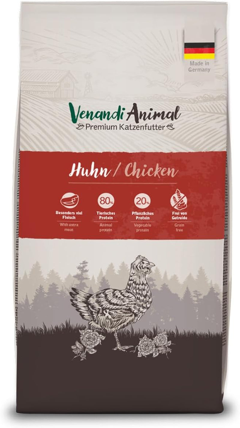 Venandi Animal - Hrană premium pentru pisici - Miel, cu multă carne proaspătă, hrană uscată, fără cereale 1 pachet (1 X 1,5kg)