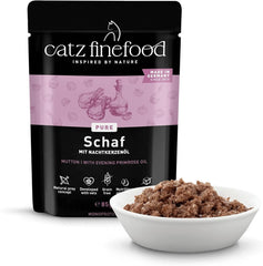 Hrană umedă pentru pisici Catz Finefood Purrrr Sheep Monoprotein nr. 113, pentru pisici cu digestie sensibilă, conținut de carne de 70%, 16 pliculețe a câte 85 g