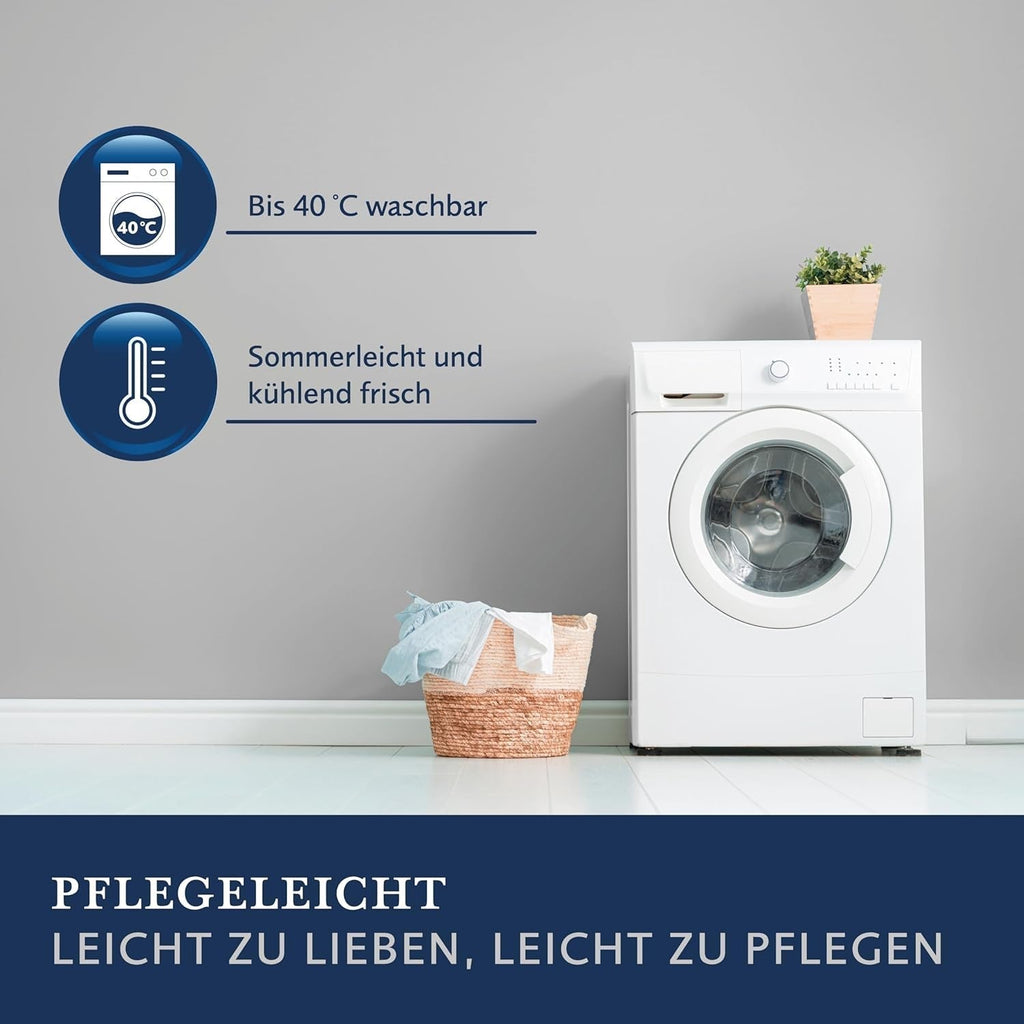 Plapumă Billerbeck Lina Superlight - Plapumă din in - 155 X 220 Cm - Plapumă de vară, plapumă răcoritoare, plapumă ușoară de vară - 70% in, 30% bumbac, alb Plapumi si pilote Naty Shop