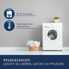 Billerbeck Lina Superlight quilt - Linneddyne - 155 X 220 Cm - Sommerdyne, kølende quilt, let sommerdyne - 70% hør, 30% bomuld, hvid Dyner og dyner Naty Shop