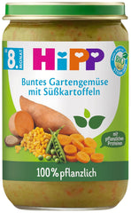 Hipp menuer 100% plantebaseret Fra 8/10 måneder Mor og barn Naty Shop 220 gram Søde kartofler med majs og grønne bønner