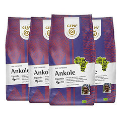 Espresso organic Ankole, boabe întregi, 1000 g, pachet de 4