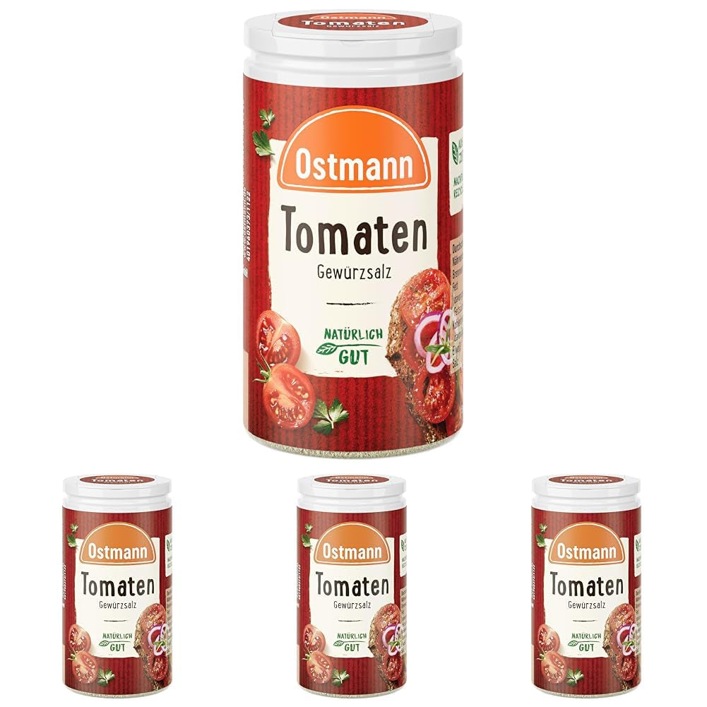 Ostmann Gewürze - Tomat Gewürzsalz | Perfekt til at krydre tomatsalat og bruschetta 60 g i Der Streudose