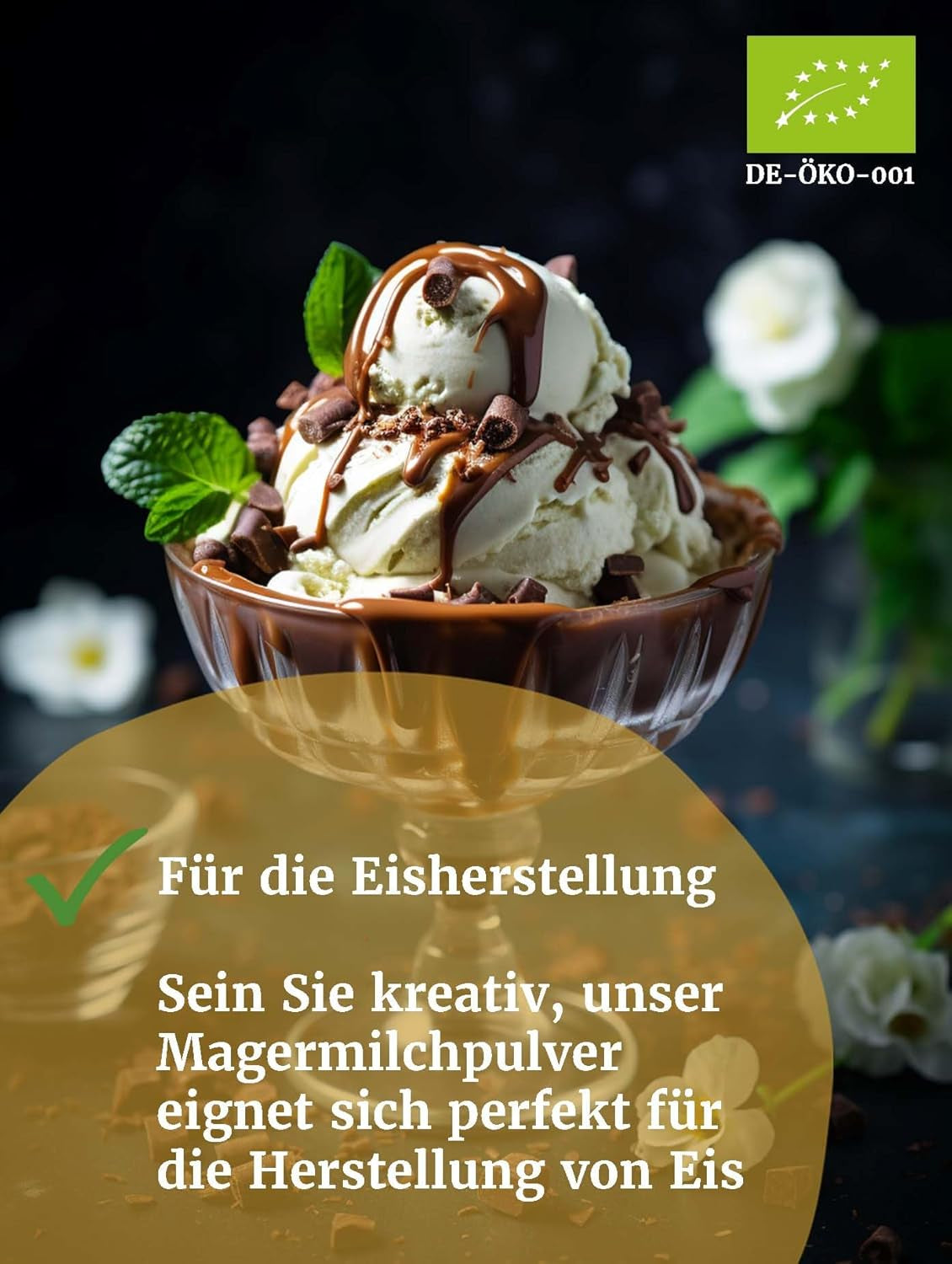 Bäckerei Spiegelhauer Bio Mager-Milchpulver 500 g Bio Milchpulver ohne Zusätze mælkepulver I auch geeignet für Joghurt-Herstellung, Eis-Herstellung I Trockenmilchpulver, Beutel