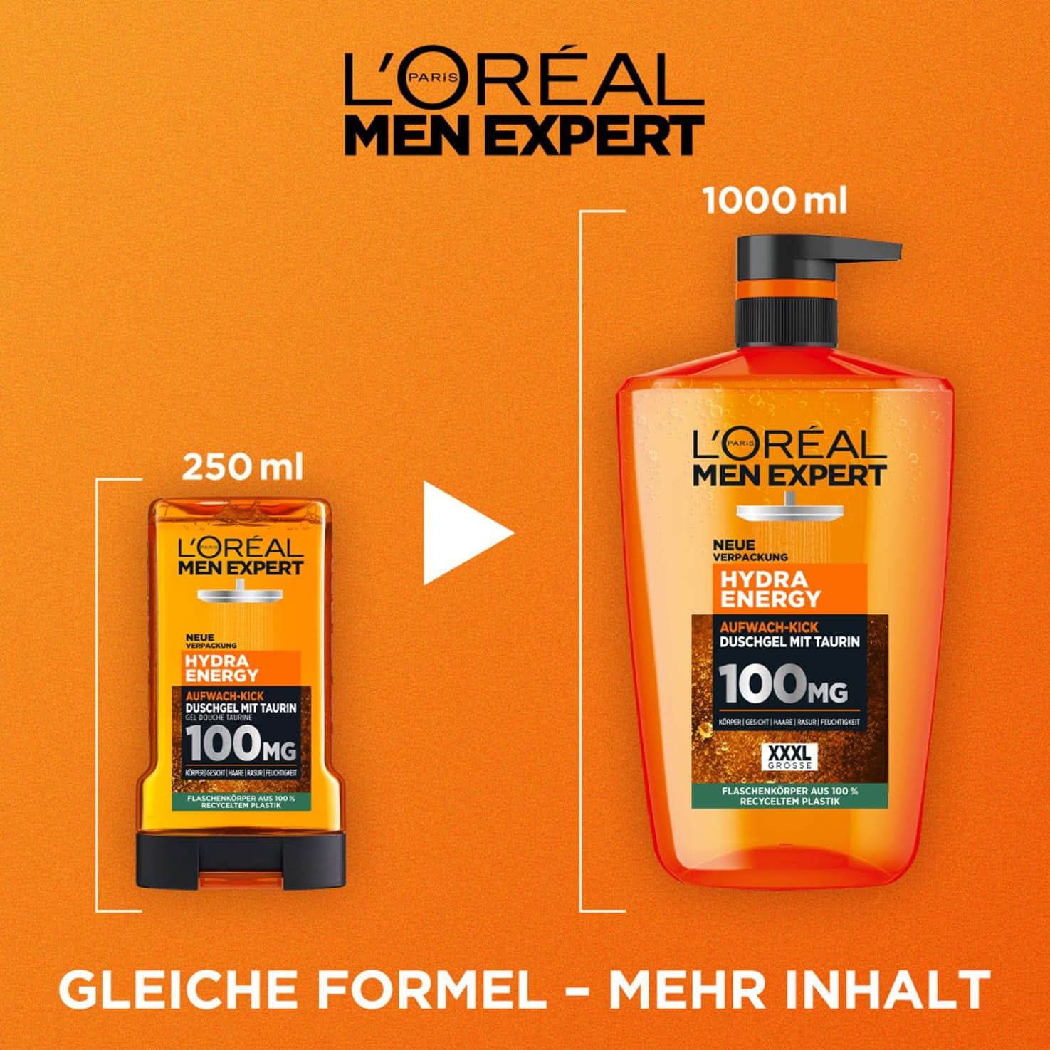 L'Oréal Men Expert XXXL Shower gel og shampoo til mænd, 1 liter Naty Shop