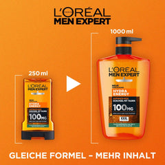 L'Oréal Men Expert XXXL Shower gel og shampoo til mænd, 1 liter Naty Shop