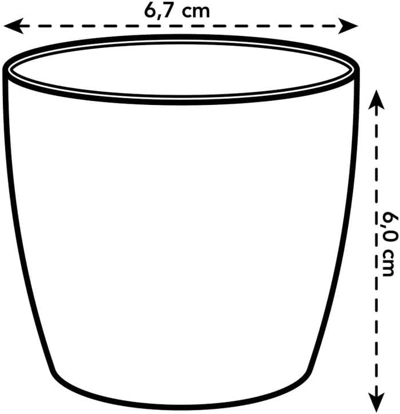 elho Brussels Round Mini 7 - Ghiveci de flori de interior - Ø 6,7 x H 6,0 cm - Verde/Verde Sorbet