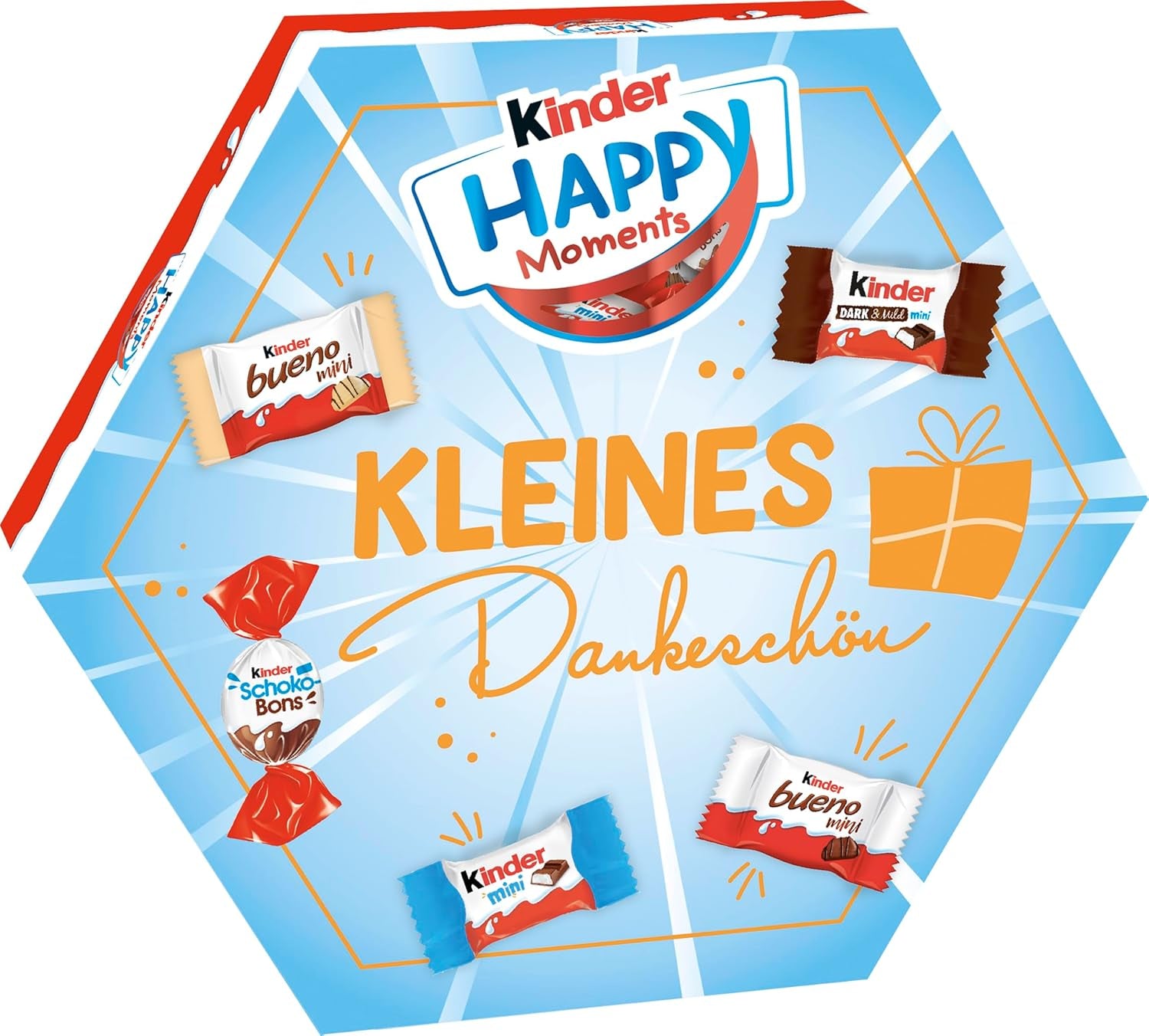 kinder Happy Moments Mini Mix - Valentinsdag gave til ham og hende - Til socialt samvær og deling med venner og familie - 161g