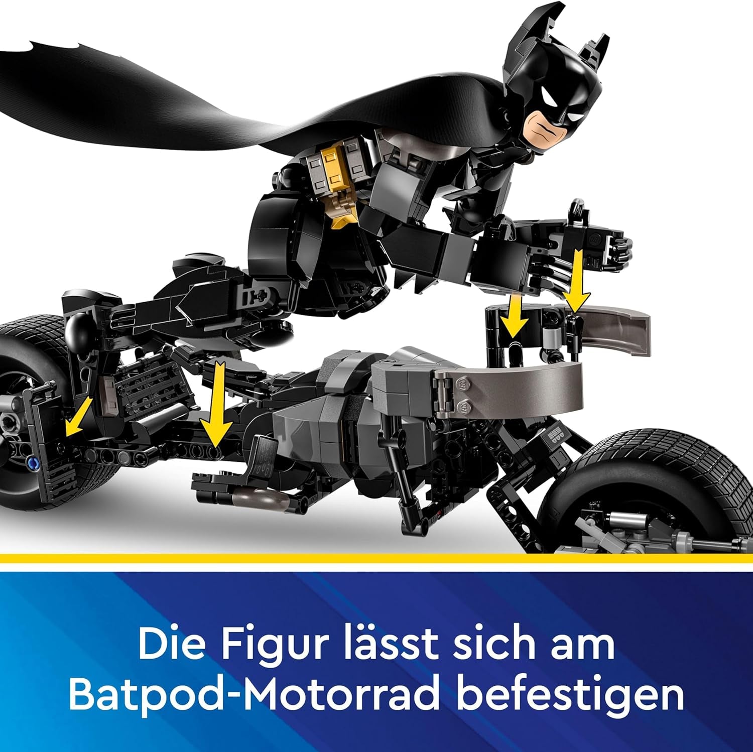 LEGO DC Batman: Batman byggeklodser med batpod, superhelte filmlegetøj, eventyrlegesæt til børn, gave til drenge og piger 76273 byggesæt Besuche den LEGO-Store