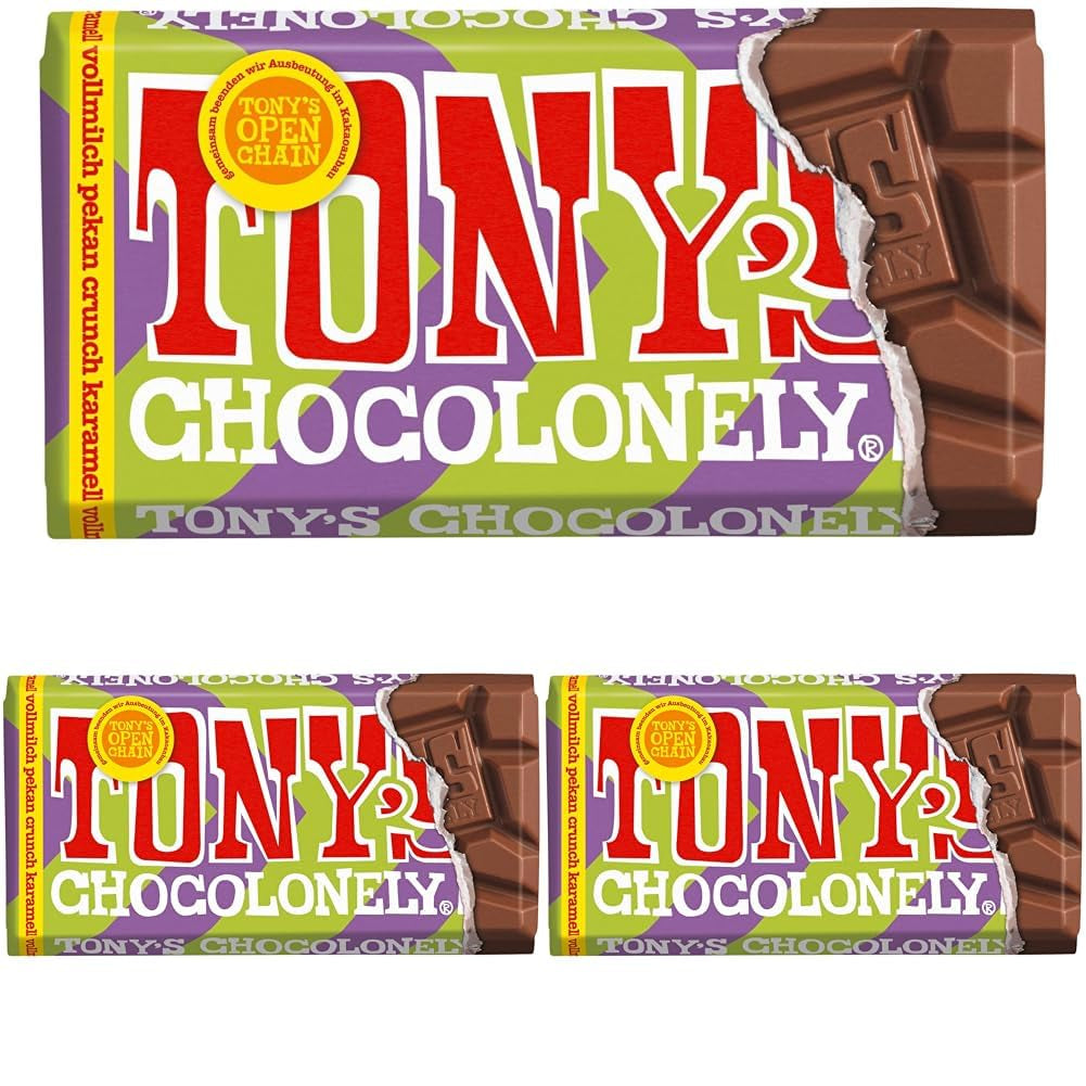 Tony's Chocolonely - Mørk chokolade med mandler og havsalt 90g