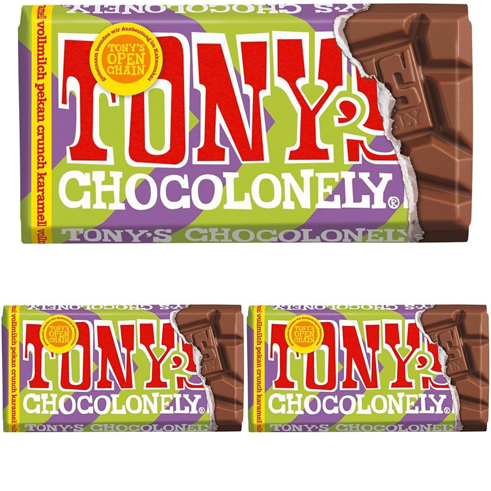 Tony's Chocolonely - Mørk chokolade med mandler og havsalt 90g