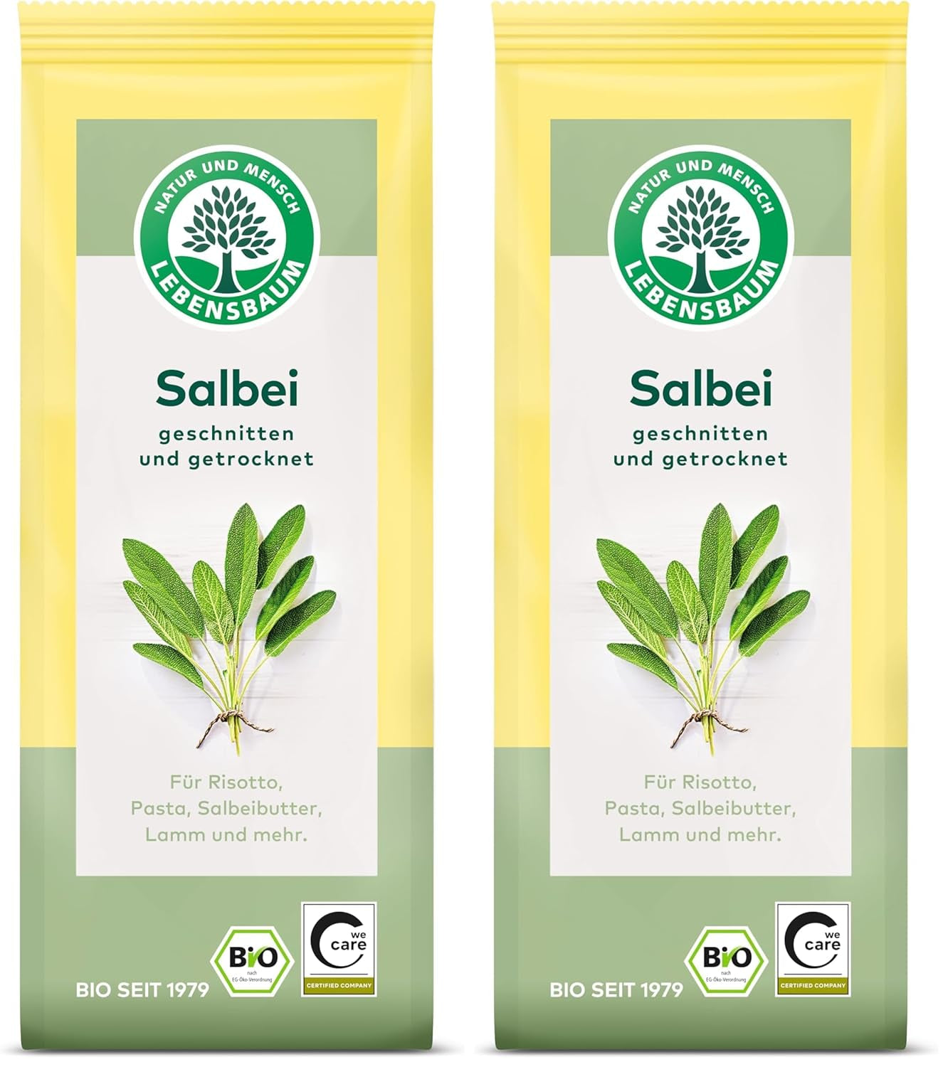 Lebensbaum Liebstöckel geschnitten, Bio-Gewürz mit würzigem Geschmack, Maggi-Kraut für Suppen, Marinaden, Fleisch- og Fisch-Gerichte, vegansk, 15g