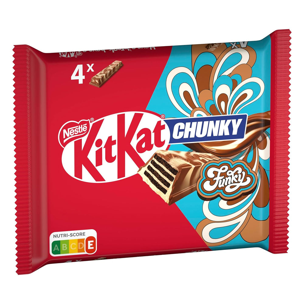 Nestlé Chunky Funky Crispy Wafer i mælkechokolade multipakke 2-pak (4 x 40 g hver)