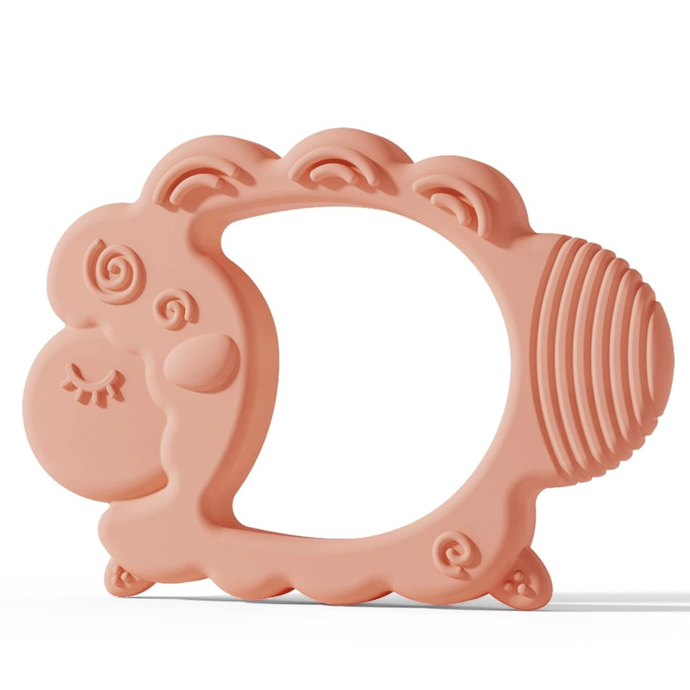 Jucărie de dentiție Moonkie din silicon fără BPA, periuță de dinți pentru bebeluși cu ventuză și rotire la 360°, ideală pentru bebelușii de 6-12 luni