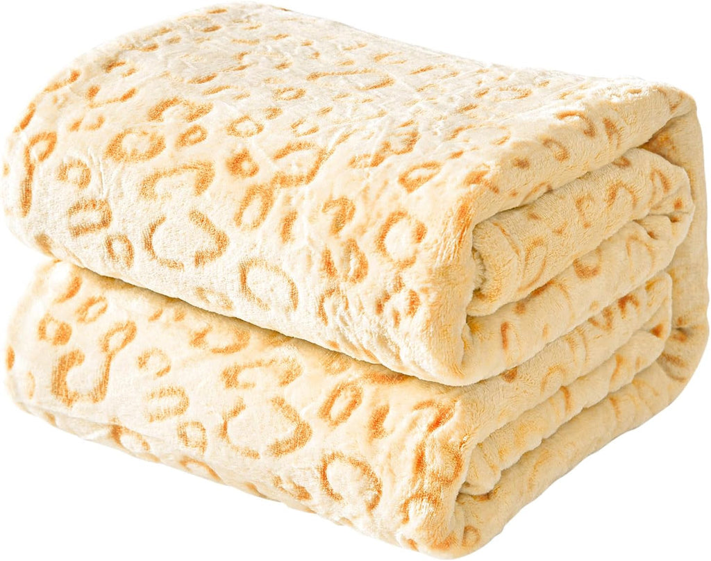 FY FIBER HOUSE flanel fleece throw, pătură din microfibră cu imprimare 3D ghepard, 228 X 274 cm, violet Plapumi si pilote Naty Shop Imprimeu leopard galben 60 "X80"
