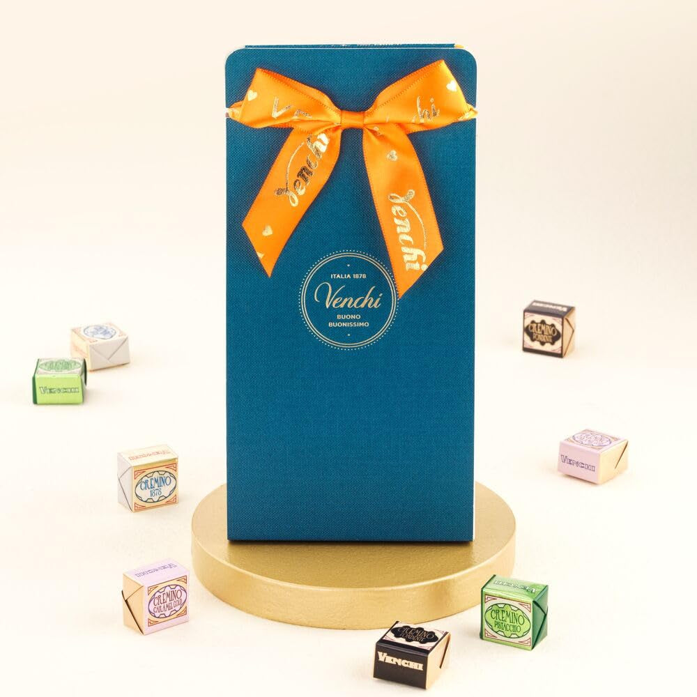 Venchi – Murrine Collection – Gaveæske med diverse Cremino-chokolader, 407 g – Med BGB Piemonte skovhasselnødder – Gaveidé – Glutenfri