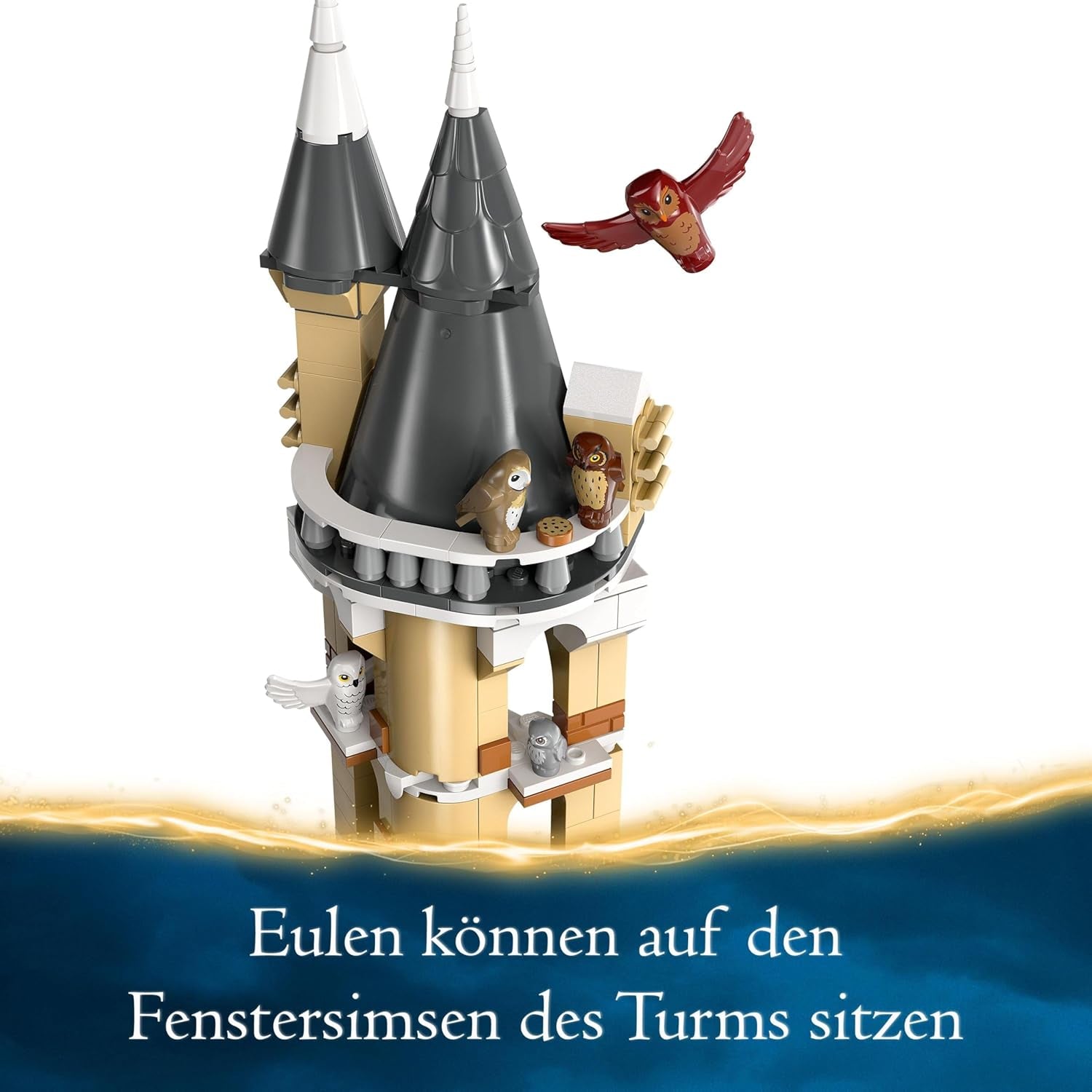 LEGO Harry Potter Owlery på Hogwarts Slot, eventyrsæt med legetøjsdyr og 3 minifigurer, filmlegetøj til børn, gave til piger, drenge og alle fans fra 8 år 76430 Byggesæt Besuche den LEGO-Store