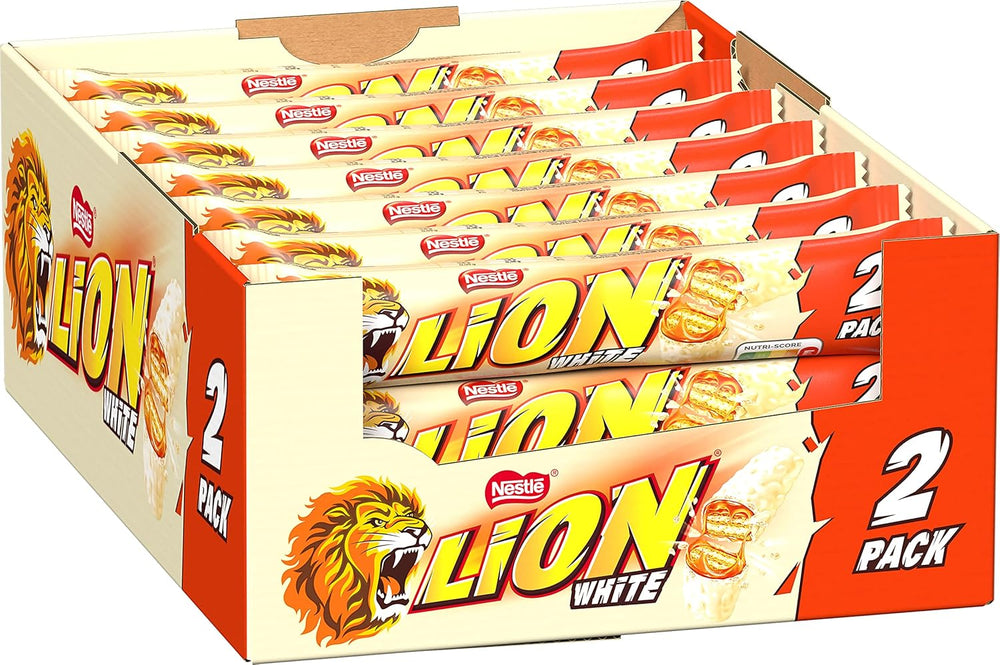 Nestlé LION chokoladebar med karamel, sprød snack, sprød chokolade og sprøde chips, karamelfyld, en speciel spiseoplevelse, multipakke, 28-pak (2 x 30 g hver)