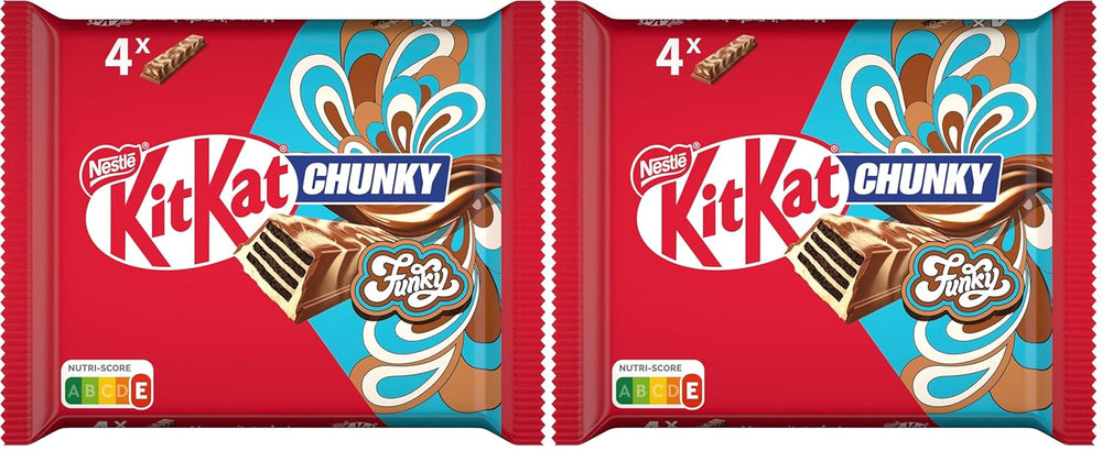 Nestlé Chunky Funky Crispy Wafer i mælkechokolade multipakke 2-pak (4 x 40 g hver)