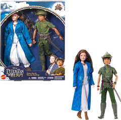 DISNEY Peter Pan și Wendy - figurine poziționabile cu costume tipice și accesorii detașabile, pantaloni din material moale, pentru reconstituirea scenelor preferate sau joacă creativă, pentru copii cu vârsta de 3 ani și peste, HNY36