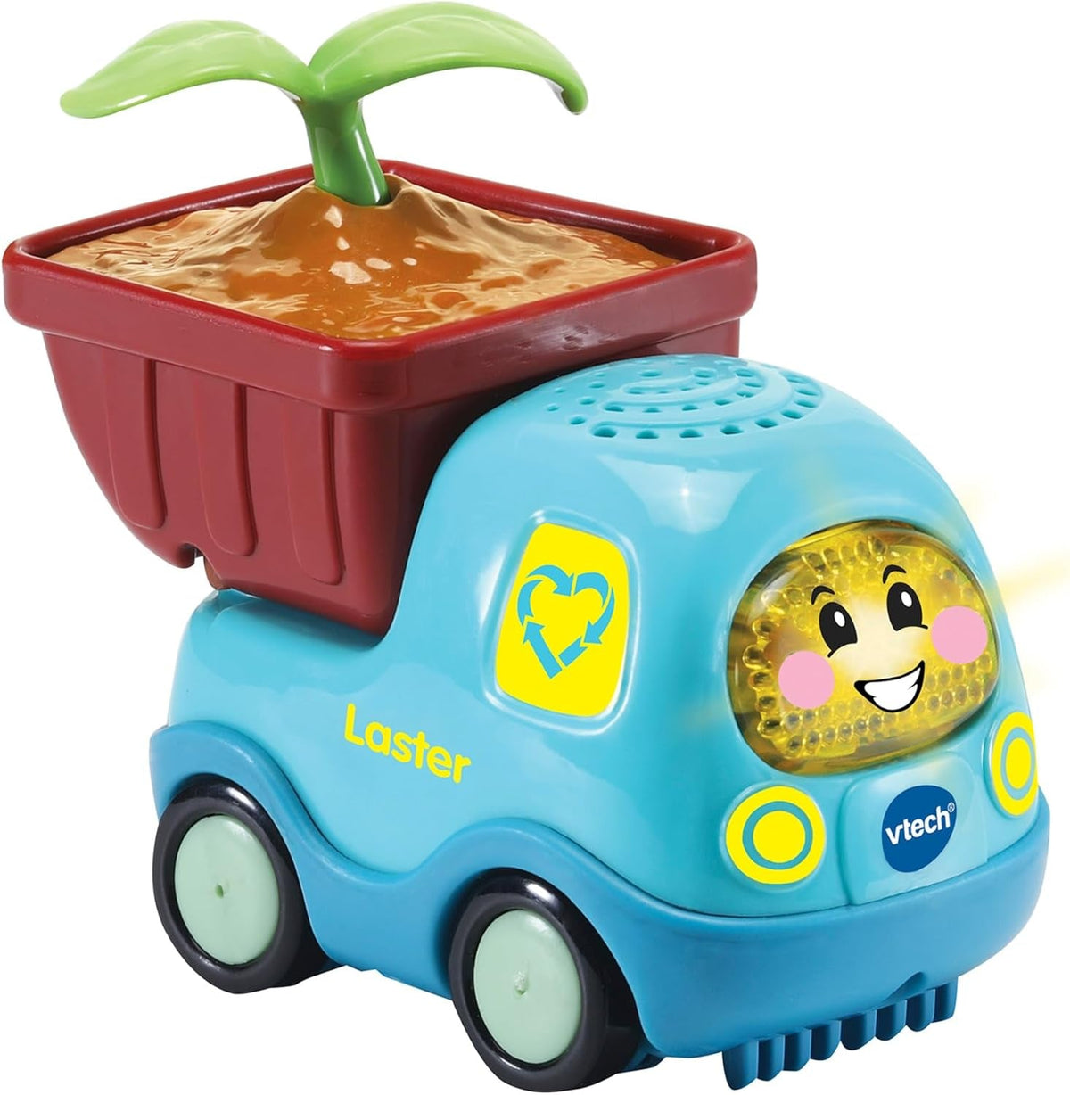 Vtech TUT TUT Baby Flitzer - Camion fabricat din plastic bio - Mașină de jucărie cu muzică, buton luminos, propoziții și sunete interesante - Pentru copii cu vârsta cuprinsă între 1-5 ani Jucarii Bebe Naty Shop Titlu implicit