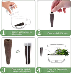 50 erstatningsdyrkningssvampe, frøetableringsrør, roddyrkningssvampepropper, hydroponiske vækstsæt til hydroponiske vækstsystemer, indendørs hydroponi, have