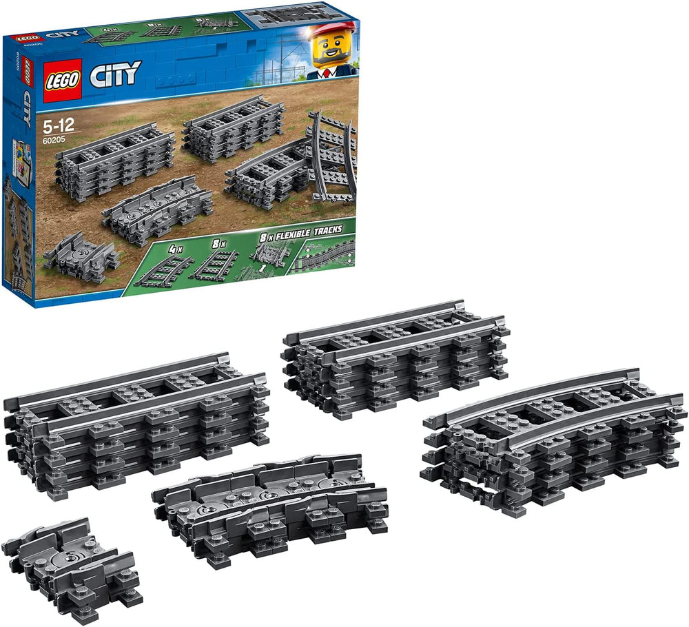 LEGO 60205 City Tracks 20-delt udvidelsessæt til børn Drenge og piger Legetøjssæt Byggesæt Besuche den LEGO-Store 26X72X19Cm Single