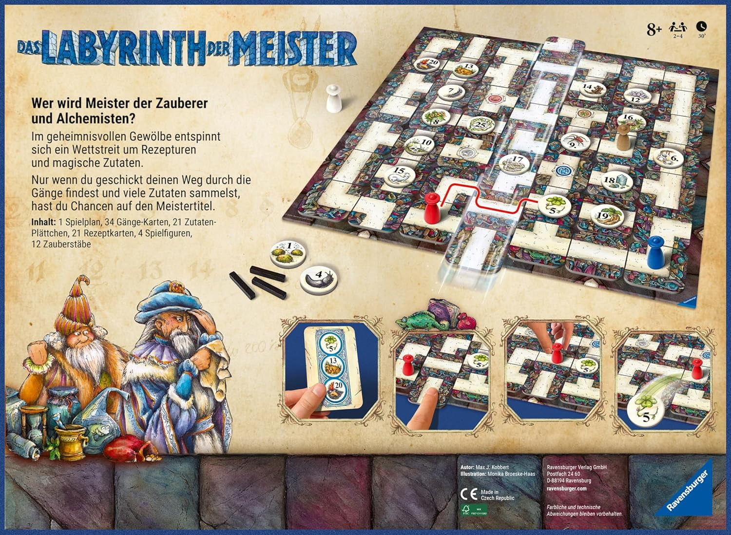 Ravensburger 22474 Maze Masters - Masterversionen af ​​den skøre labyrint for 2-4 spillere fra 9 år og opefter