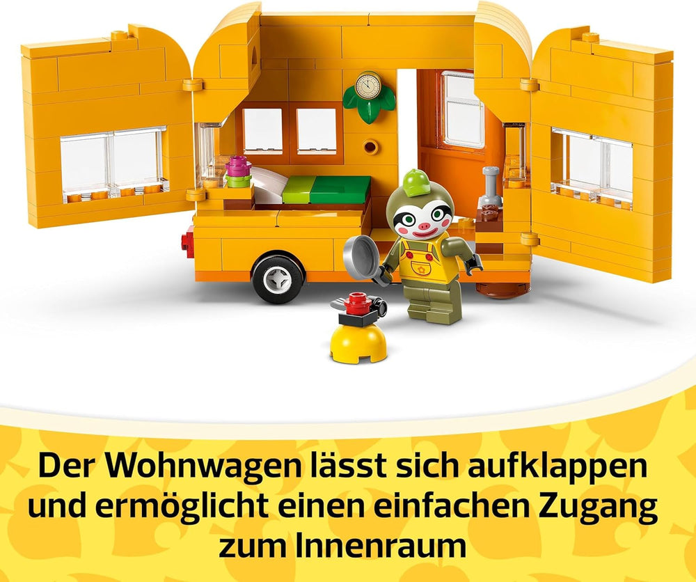 LEGO Animal Crossing Gerd's Caravan & Have Rollelegssæt Billegetøj til børn 7 år Piger og drenge Gavevideospillegetøj med dyrefigurer 77054 Byggesæt Besuche den LEGO-Store