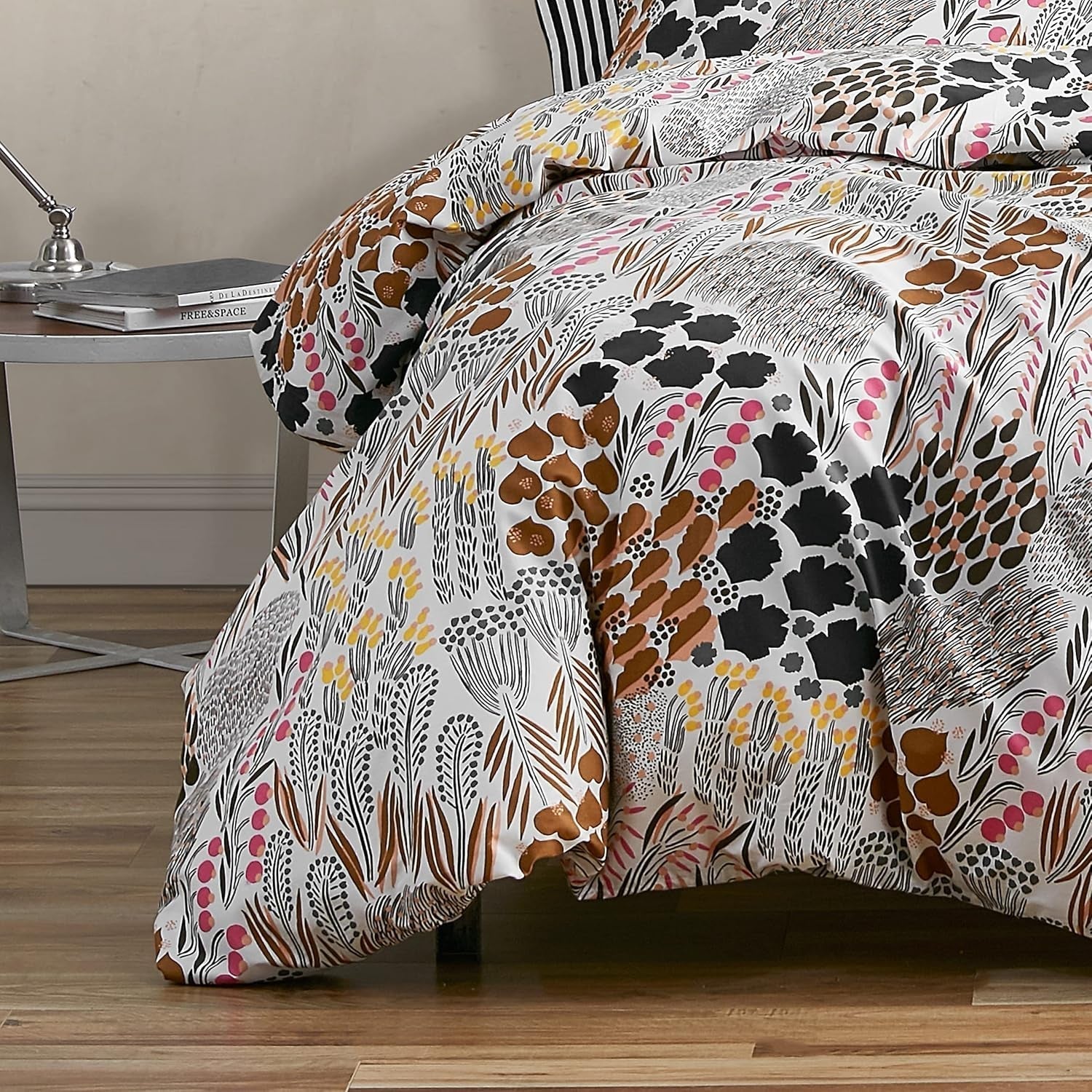 MARIMEKKO Queen Sengesæt, Bomuld Percale Sengetøj med matchende pudebetræk, Husindretning året rundt (Pieni Letto, Multicolor, Queen Size Seng) Naty Shop dyner og dyner