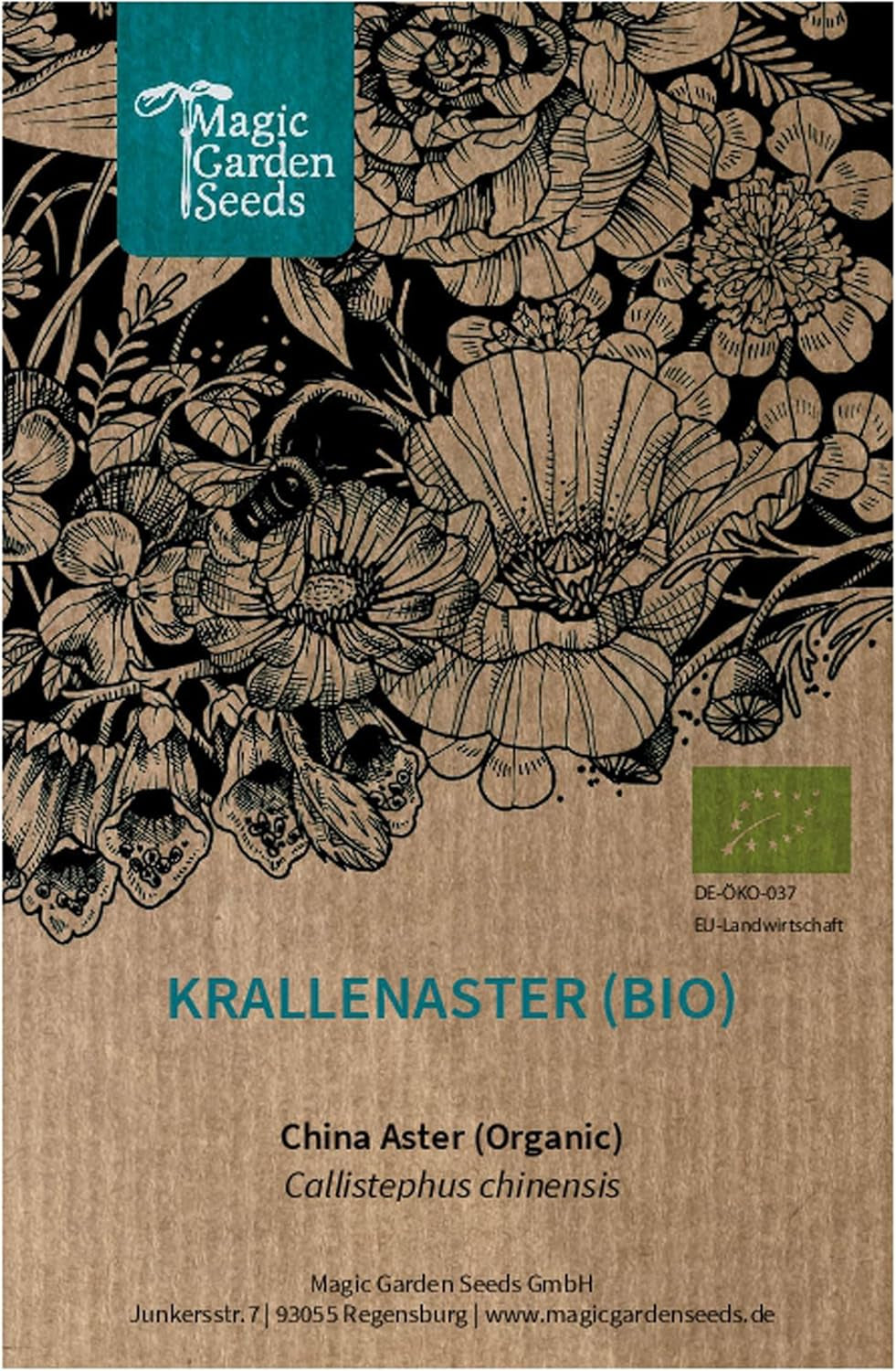Krallenaster (Callistephus Chinensis) Bio - Ca. 100 Samen Sehr Alte Einjährige Sommerblume Zierpflanze Schnittblume Bienenweide