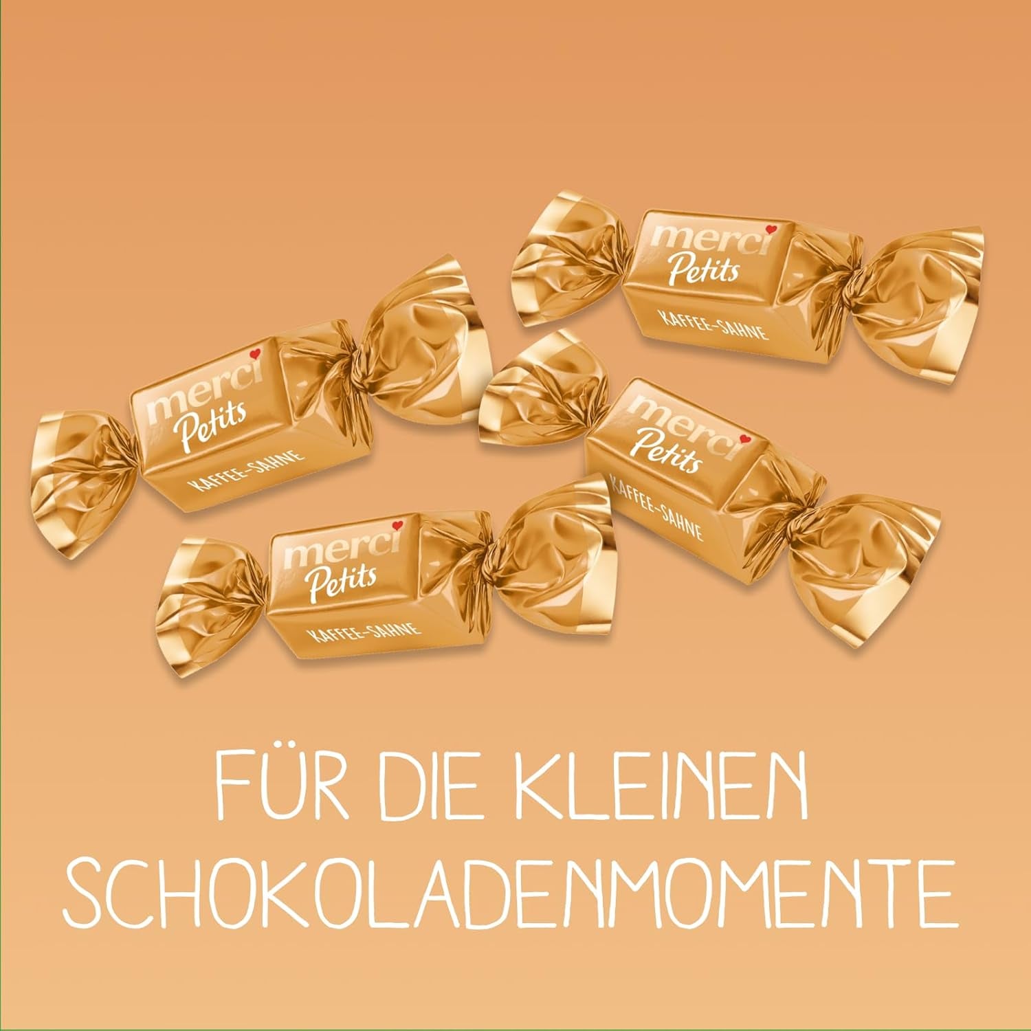 Merci Petits kaffecreme - 12 x 125 g - Små hvide chokoladepraliner på fin chokolade med kaffecreme - individuelt indpakkede chokoladepraliner