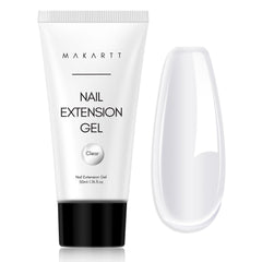 Makartt Poly Nail Extension Gel - 50 ML Extension Builder Acrylic Poly Nägel Aufbaugel Extender Gel Für Gelnägel Für Nagelverlängerung, Nagelstärkung, Nail Art Dekoration(Transparent)