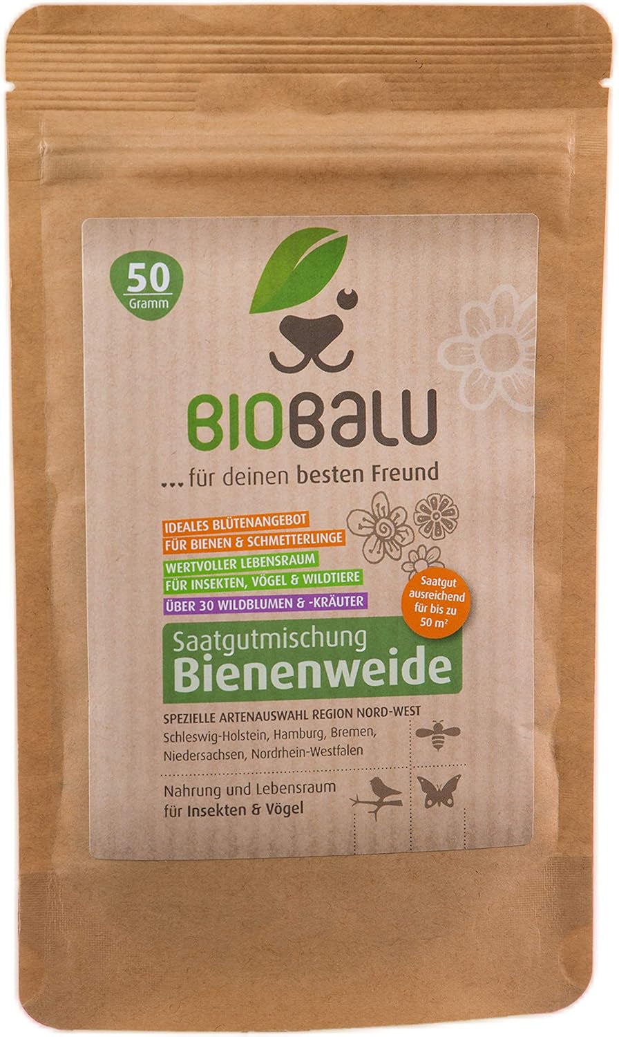 Bifrø - enge vilde blomster, flerårige og vinterhårdføre, frø - over 40 hjemmehørende blomster og vilde urter, særligt udvalg af arter til det sydlige Tyskland, 50g