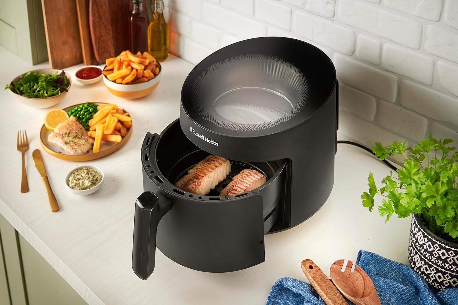 Russell Hobbs Airfryer, 5 liter, 10 programmer, visningsvindue Naty Shop Appliances